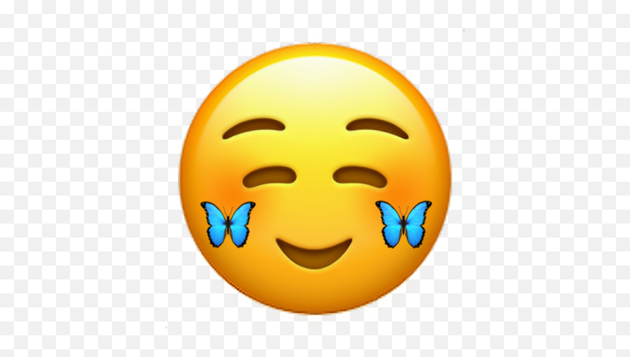 Butterly Emoji Emoji Shy X Sticker By Wallybou Akaray - Happy,X Out Emoji