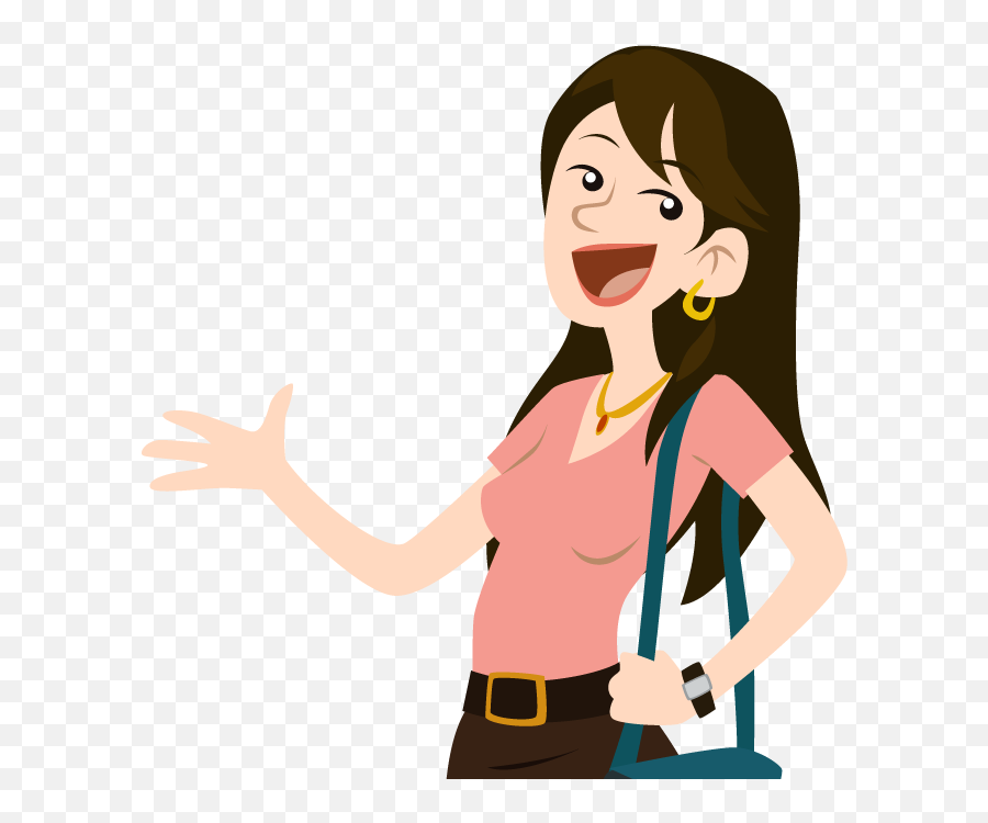 Girl Clipart Tourism Girl Tourism Transparent Free - Cash Cartoon Girl Happy Png Emoji,Cash Eyes Emoji
