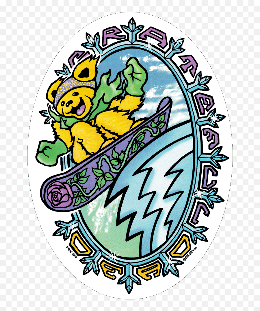 Care Bears Dead Sticker - Fictional Character Emoji,Grateful Dead Bear Emoji