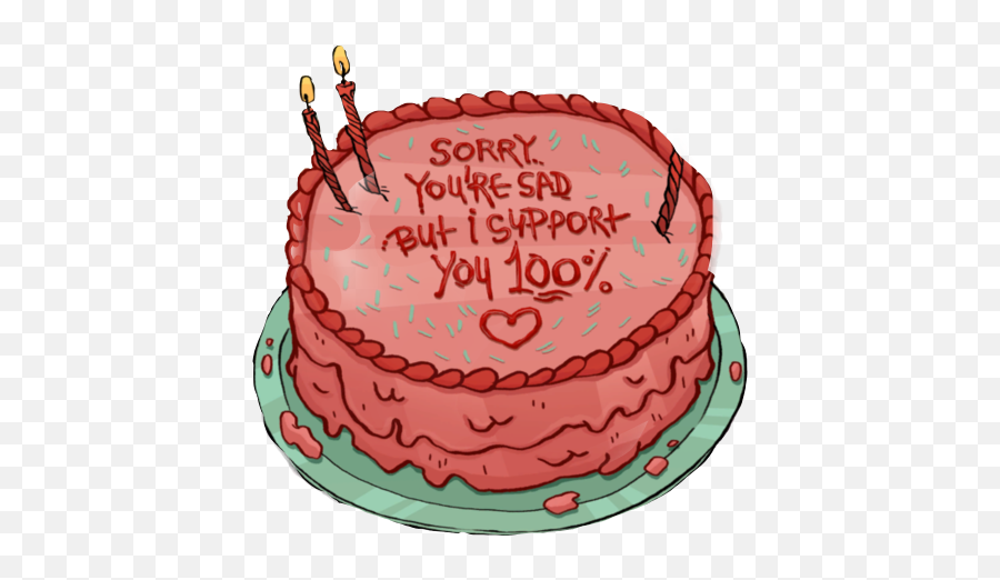 Cake Cakesticker Imsorrycake Sticker - Cute Apology Cake Meme Emoji,Sad Emoji Cake
