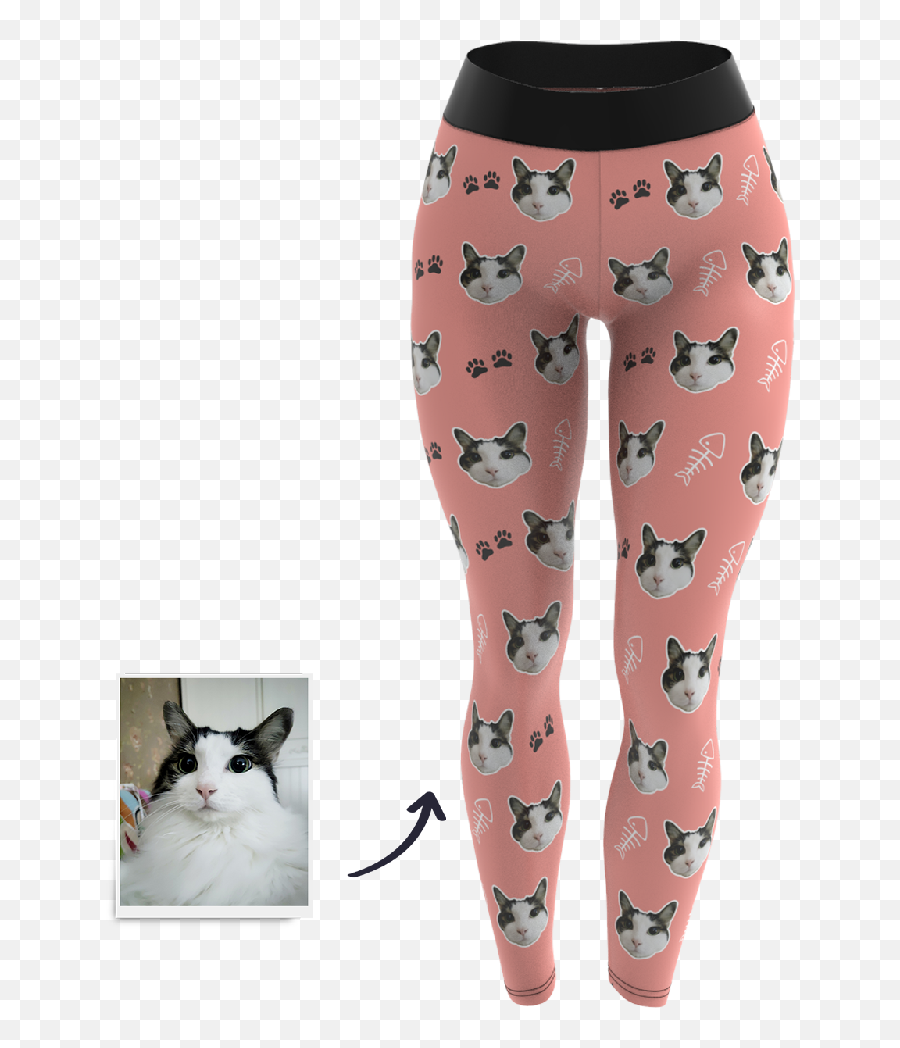 Womenu0027s Yoga Gym Pants Cat Clawcustom Face Leggings - Leggings Emoji,Emoji Pants For Girl