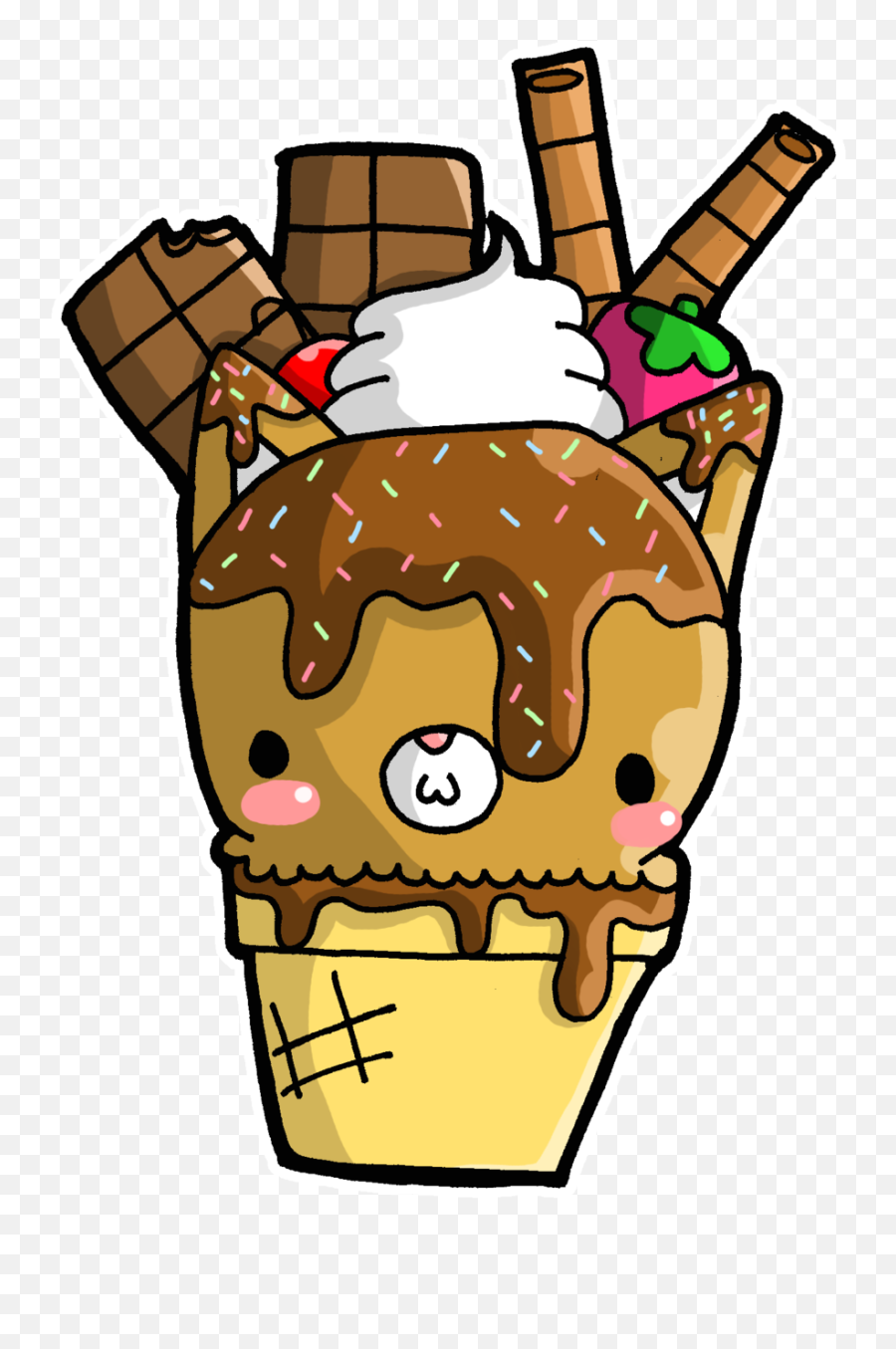 Clipart Student Cooking Clipart Student Cooking Transparent - Cute Cartoon Ice Creams Emoji,Fudge Emoji