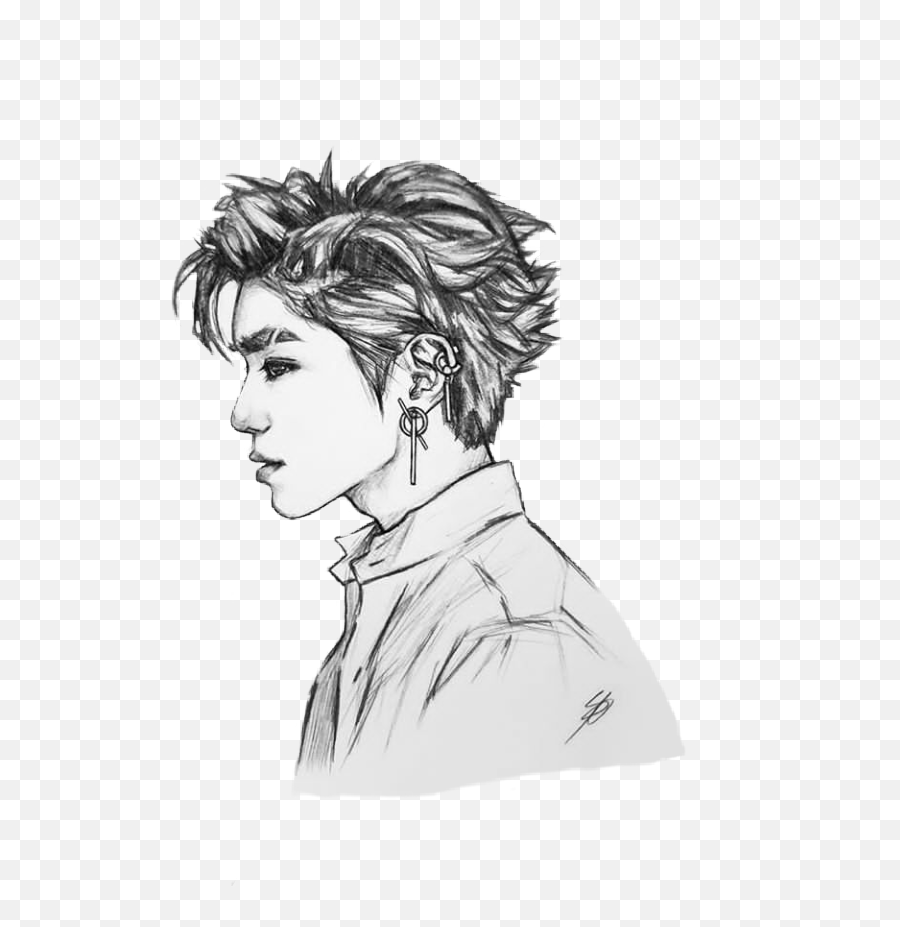 Nct Nct127taeyong Taeyong - Anime Kpop Idol Drawing Emoji,Fonzie Emoji