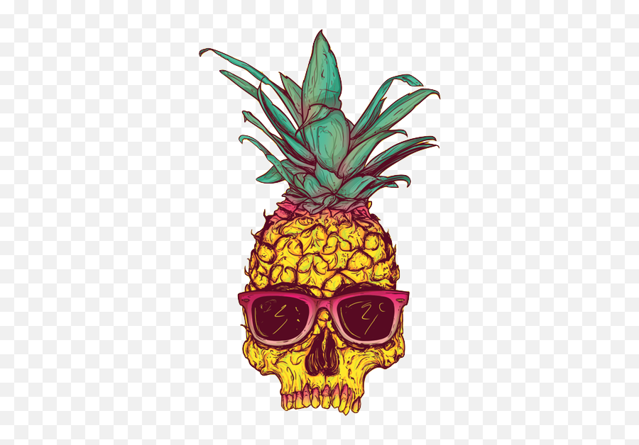 Transparent Pineapple Tumblr 500x713 - Pineapple Skull Emoji,Pineapple Emoji