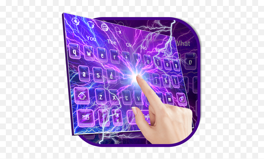 Purple Electricity Storm Keyboard - Google Play Sign Language Emoji,Manly Emoticons