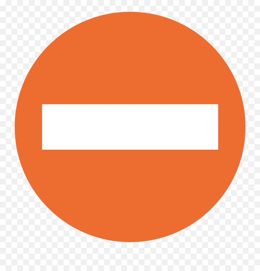 No Entry Emoji Clipart - Symbol No Exit,No Entry Emoji