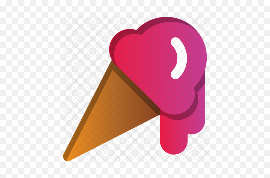 Ice Cream Cone Icon - Girly Emoji,Ice Cream Sun Emoji