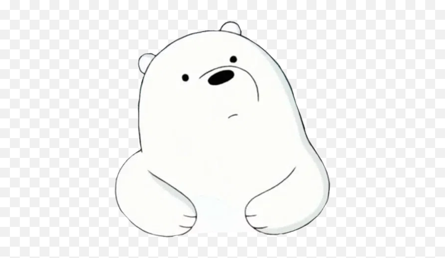 Stickers Cloud - We Bare Bears Ice Bear Stiker Emoji,Ice Bear Showing Emotion