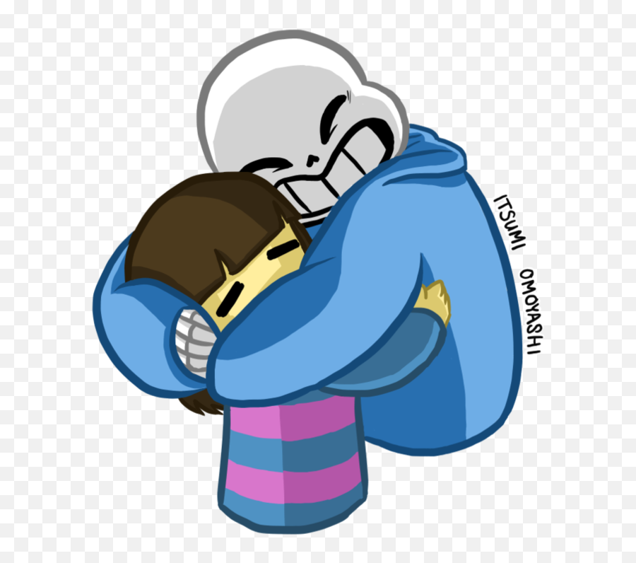 Hug Clipart Child Hug - Undertale Sans Hug Frisk Png Sans And Frisk Hug Undertale Emoji,Undertale Emojis