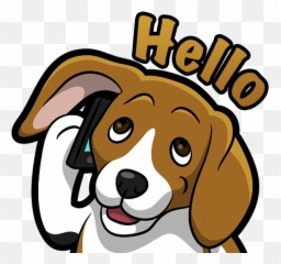 Beaglemoji - Beagle,Hello Brown Dog Emoji