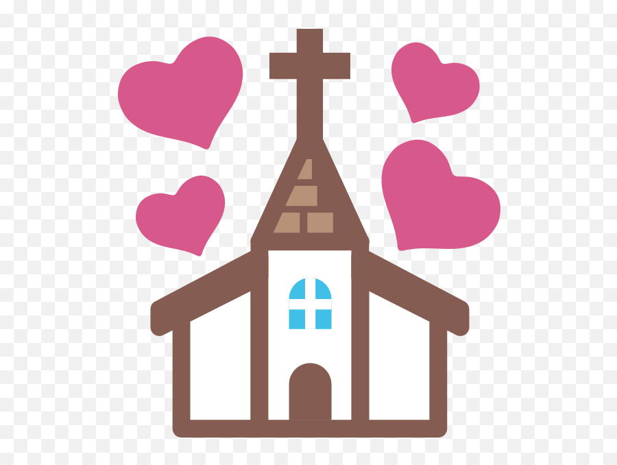 Wedding - Church Emoji With Heart,Marriage Emojis