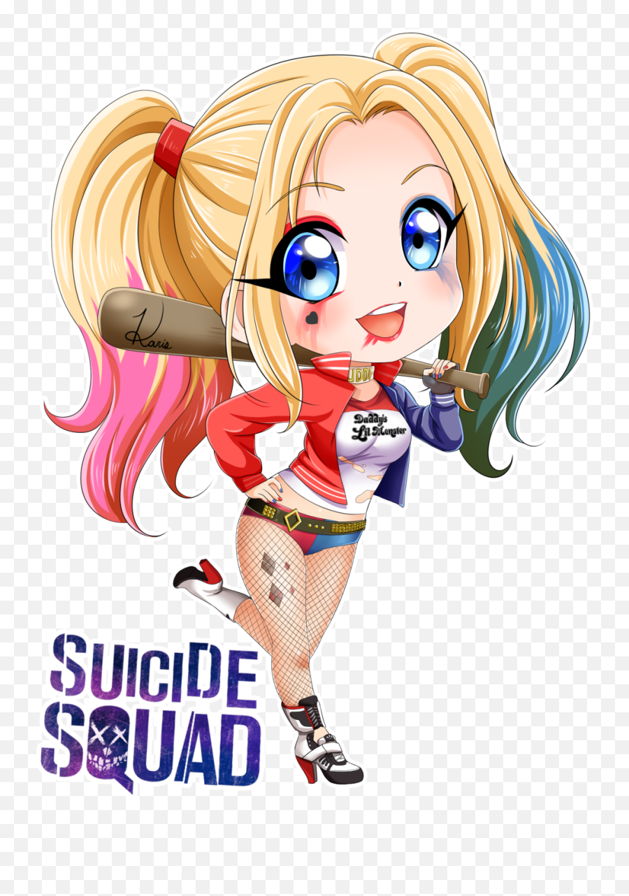 Chibi Suicidesquad Sticker - Harley Quinn Chibi Emoji,Suicide Squad Emoji