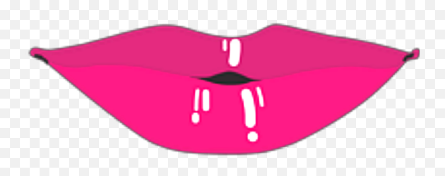 Lips Levres Bouche Pink Rose Sticker - Girly Emoji,Pink Rose Emoticon