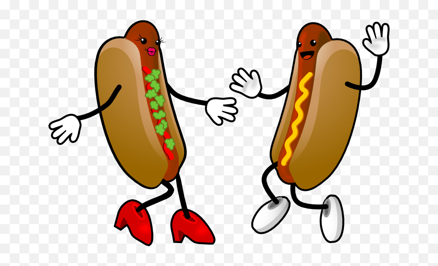 Hot Dog Clip Art Gif Corn Dog - Cartoon Hot Dog Clipart Emoji,Hot Dog Emoji