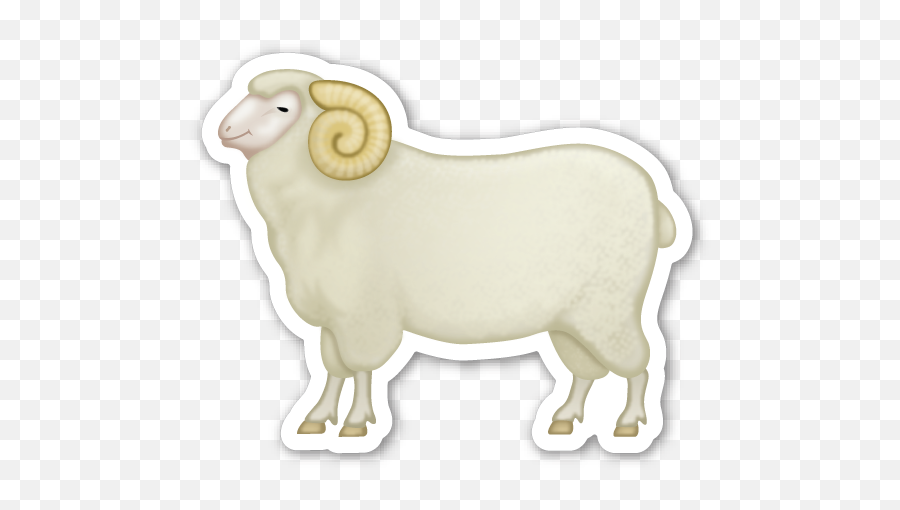Emoji Stickers Animal Stickers Farm - Emoji De Cordero Png,Sheep Emoji