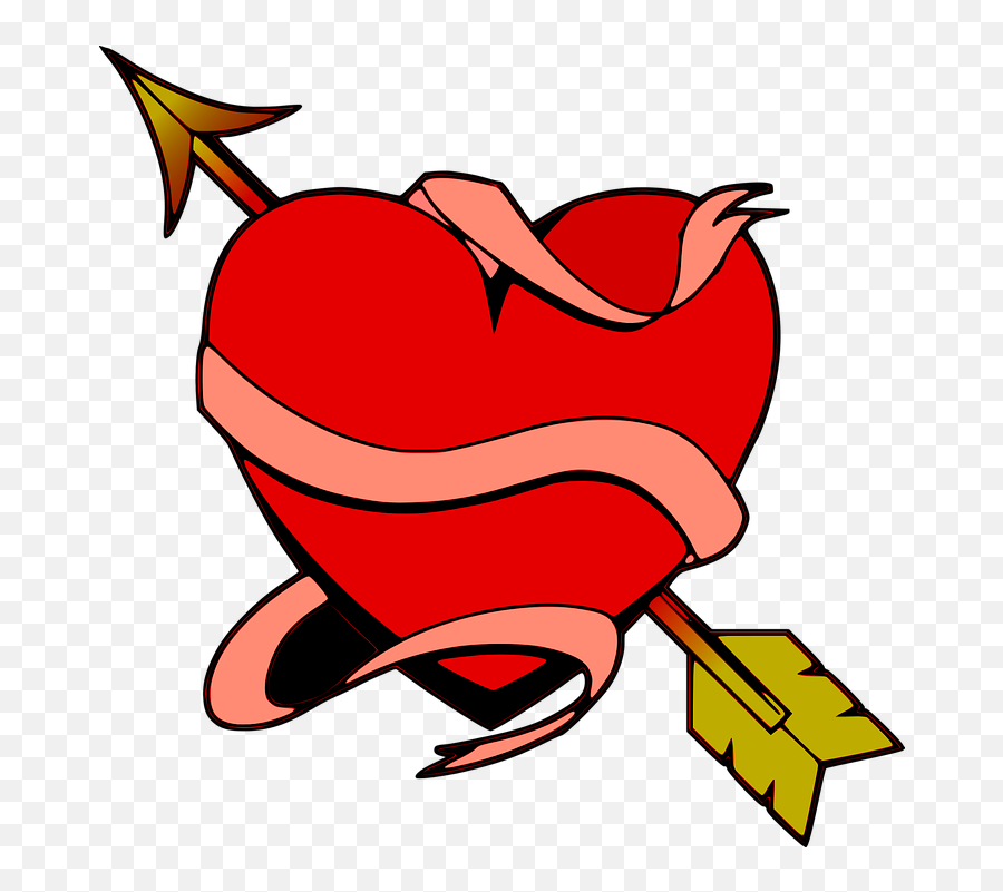 Heart Love Arrow - Free Vector Graphic On Pixabay Corazon Flechado Png Emoji,Emotions De Amor