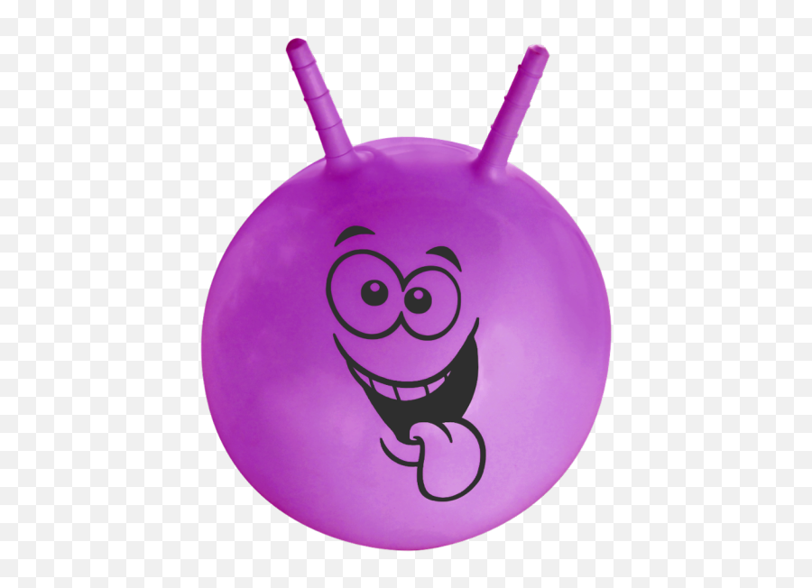 Durable Pvc Fitness Ball Jumping Hopper Ball With Handle - Happy Emoji,Emoticon Latex Ball