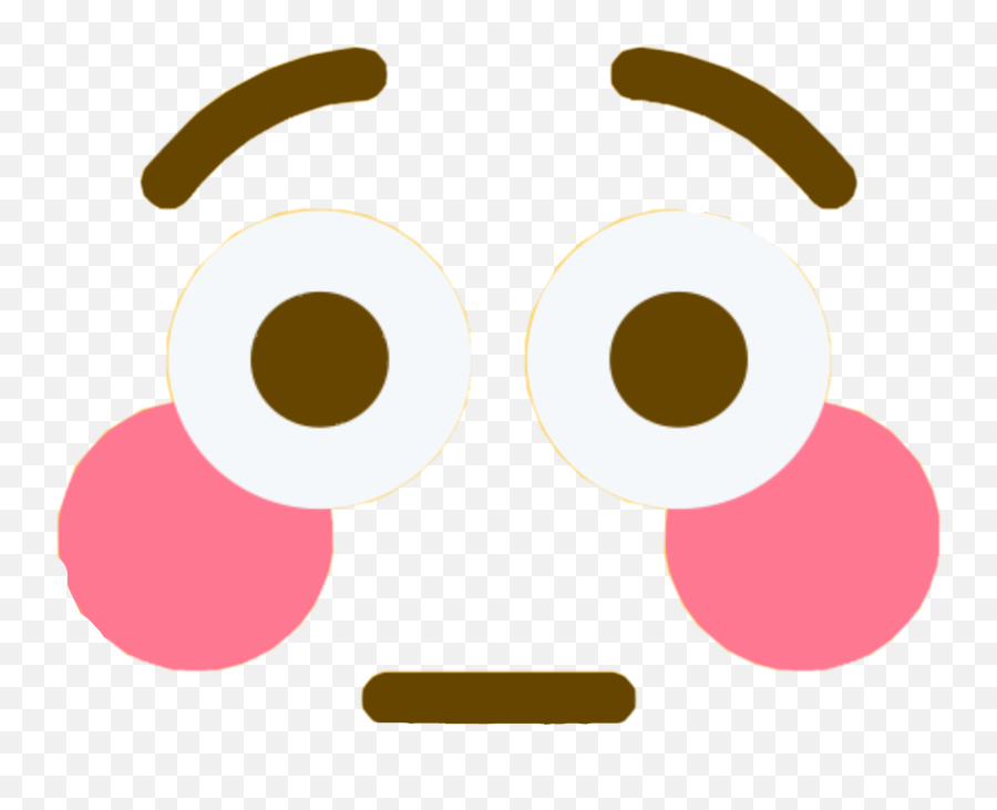 Flushed Fushed Face Sticker By - Dot Emoji,Flushed Face Emoji Png