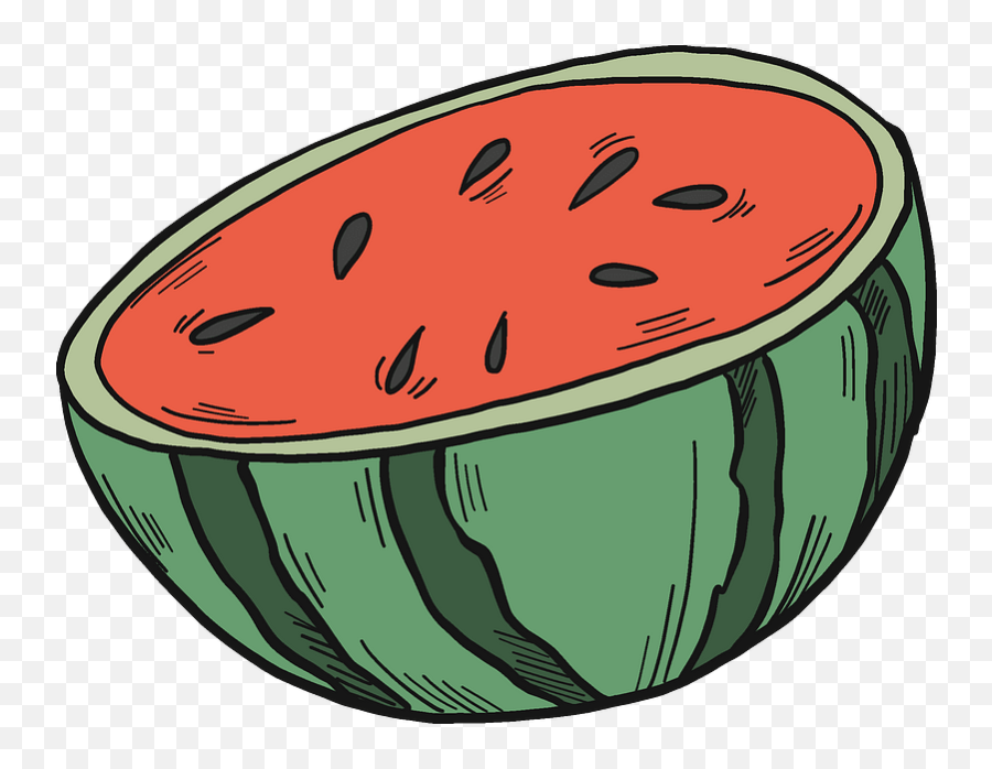 Half Watermelon Clipart Free Download Transparent Png - Fresh Emoji,Half Emoji