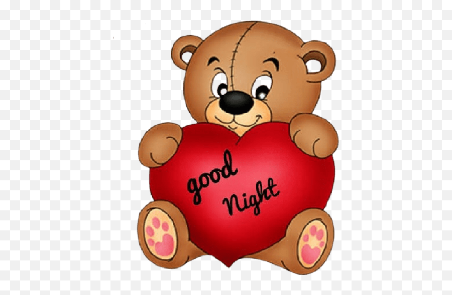 Good Night - Bears With Hearts Emoji,Bear Couple Emojis