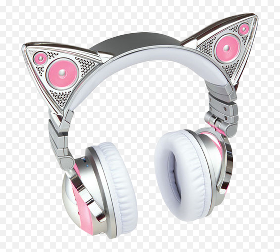 Brookstone Cat Ears Bluetooth Headset - Cat Headphones Ariana Grande Emoji,Neko Head Emotion Ears