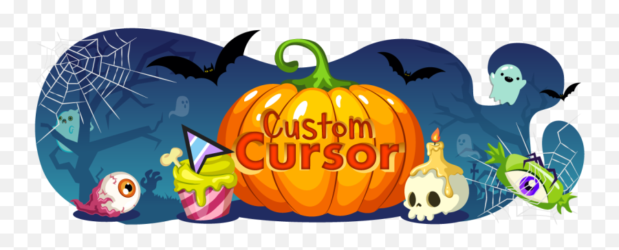Custom Cursor Emoji,Emojis Of Halloween Witchand Cats On Broom