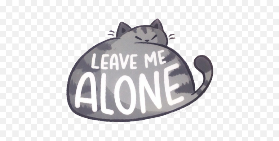Stickergang Fat Cat Leave Me Alone - Language Emoji,Fat Cat Emoji