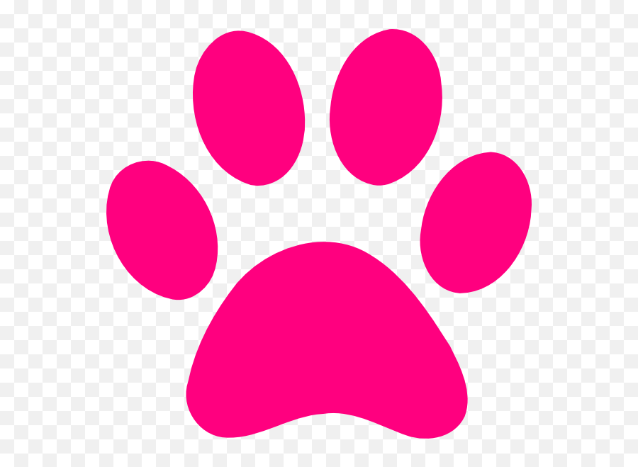 Pink Paw Print Pink Paws Pink Panther - Pink Dog Bone Clipart Emoji,Single Paw Emoji