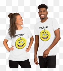 Emoji Horny,Men's Emoji Shirt