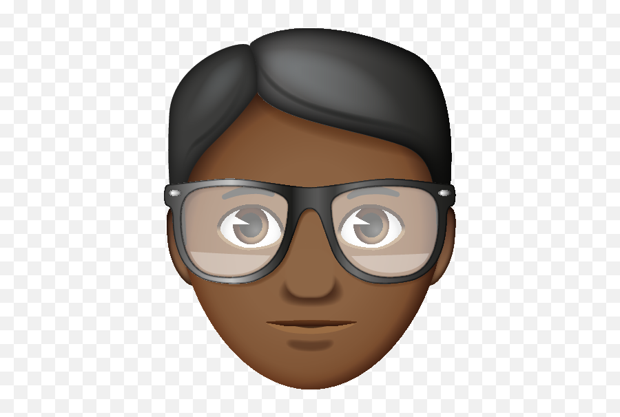 Emoji U2013 The Official Brand Man With Glasses Variation,Black Person Emojii