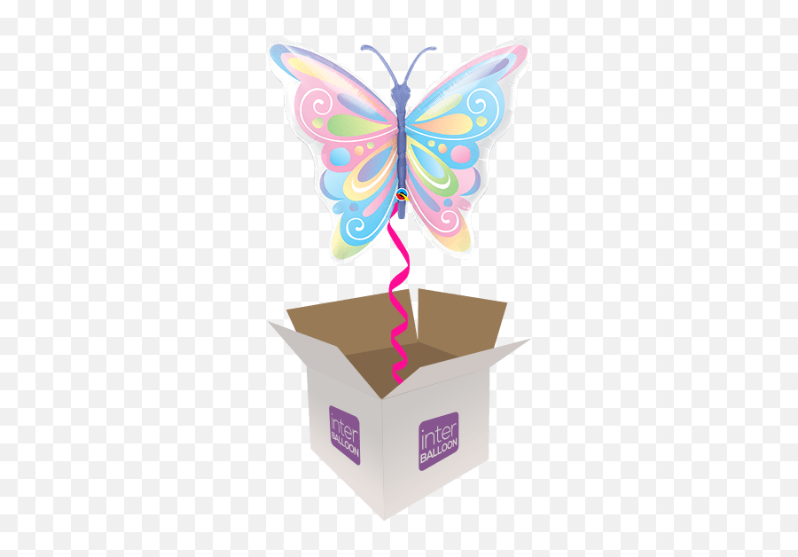 Harlow Helium Balloon Delivery In A Box Send Balloons To Emoji,Butterfly Emoji Combos