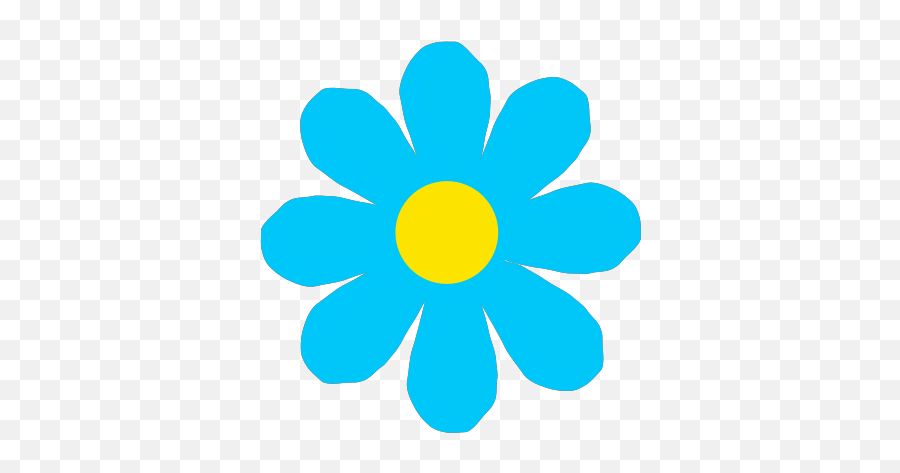 Bright Blue Flower Png Svg Clip Art For Web - Download Clip Large Purple Cartoon Flower Emoji,Blue Flower Emoji