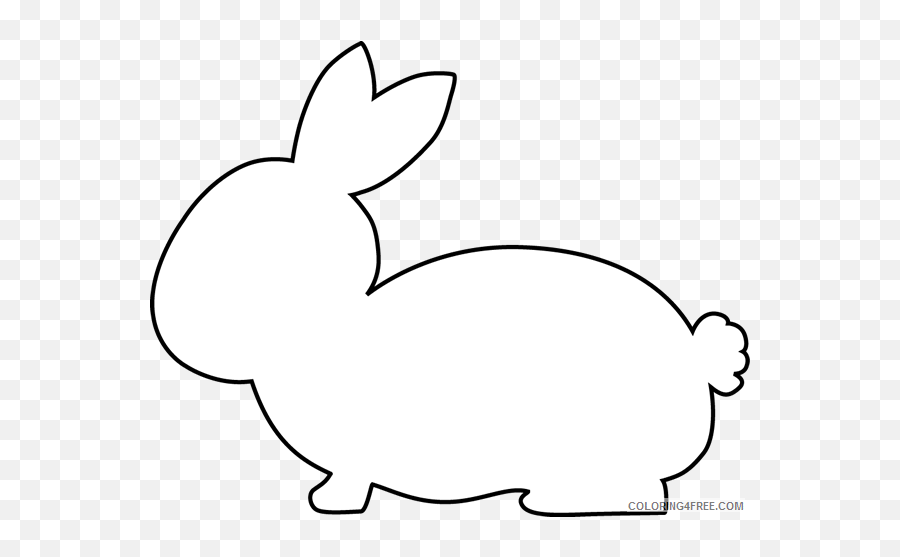 Bunny Outline Coloring Pages Bunny Silhouette Bunny - Dot Emoji,Mouse Bunny Hamster Emoji