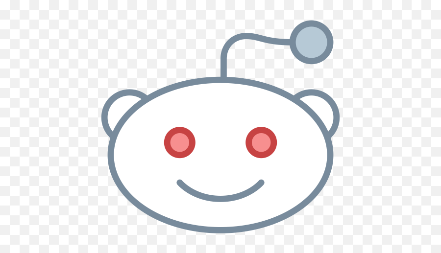 Reddit Logo Icon Of Colored Outline Style - Available In Svg Happy Emoji,Play Button Emoticon