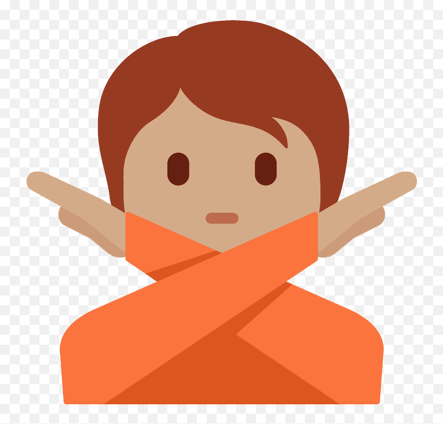 Person Gesturing No Emoji Clipart Free Download Transparent - Pig Pancake,No No Emoji