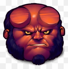 Comics Hellboy Icon Ultrabuuf Iconset Mattahan - Hellboy Icon Emoji,Ewok Emoji