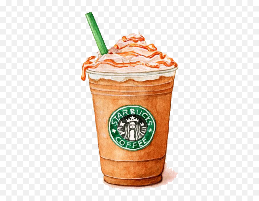 Free Starbucks Coffee Transparent - Starbucks Watercolor Clipart Emoji,Starbuck Emoji