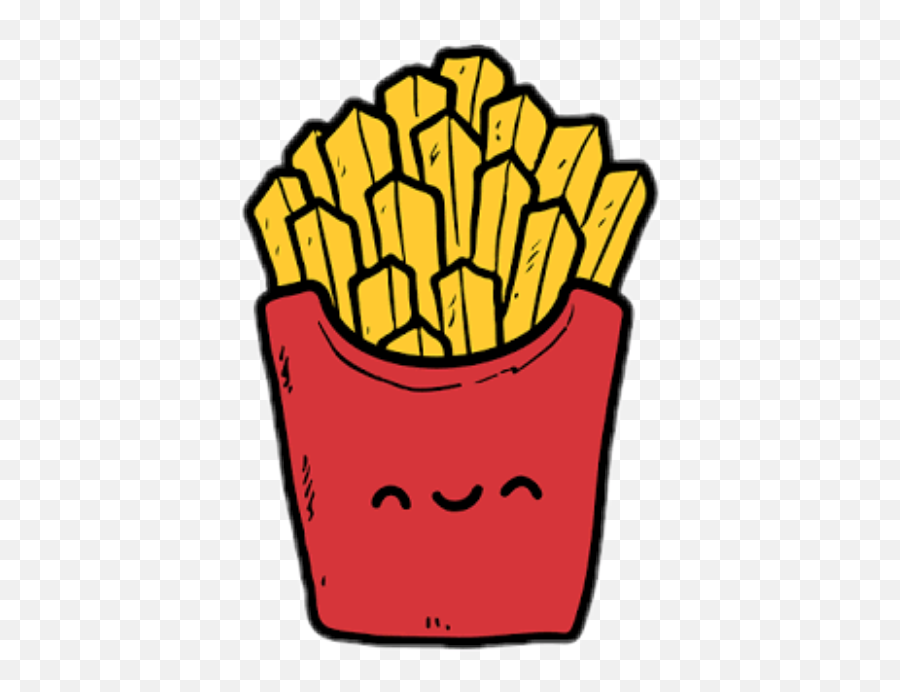 Fries Papasfritas Sticker - French Fries Sticker Emoji,Fries Emoji Png