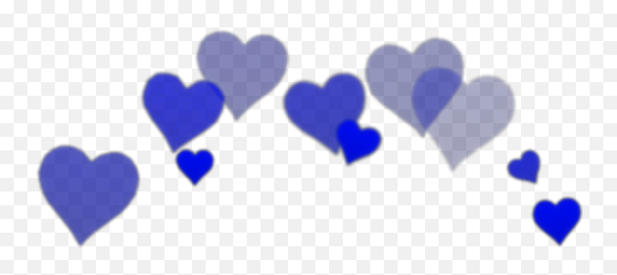 Blue Sticker - Blue Heart Crown Png Emoji,Blue Heart Emoji