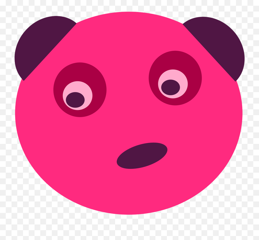 Download Free Photo Of Bearpinkpandaanimalface - From Pink Face Bear Emoji,Bear Emoticon