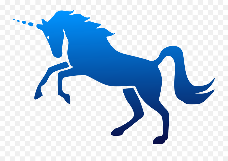 Unicorns - Meta Blue Unicorn Png Emoji,Unicorn Emoji Silhouette