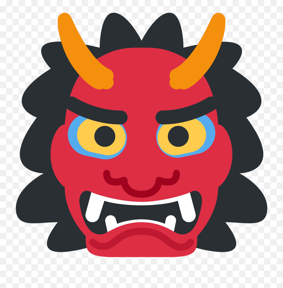 Ogre Emoji - Japanese Ogre Emoji,Toothy Grin Emoji