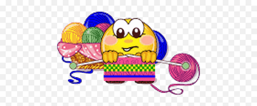 Smiley Emoji Yarn Humor - Smiley Tricot,Knitting Emoji