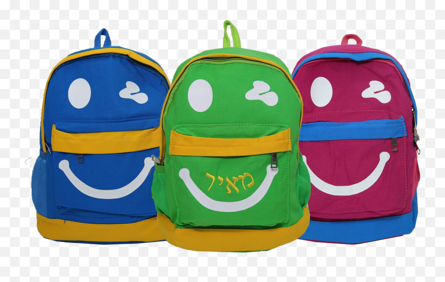 Smiley Face Preschool Backpack - Girly Emoji,Emoticon For Backpackl
