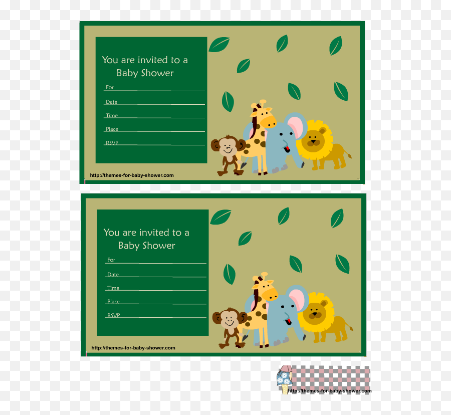 Baby Shower Invitations - Invitaciones De Cumpleaños De Safari Para Imprimir Emoji,Emojis Invitaciones