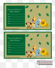 Baby Shower Invitations - Invitaciones De Cumpleaños De Safari Para Imprimir Emoji,Emojis Invitaciones