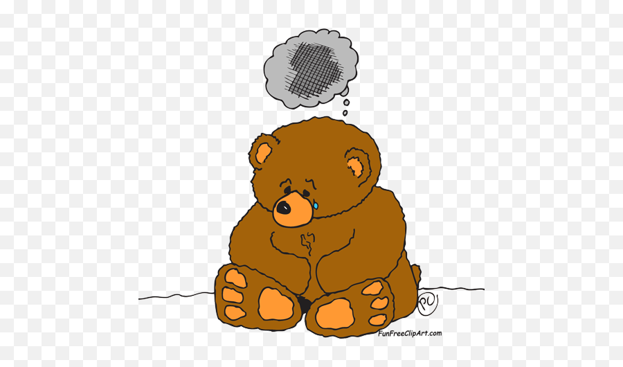 Sad Cartoon Png Image - Bear Thinking Cartoon Png Emoji,Sad Cartoon Emoticon