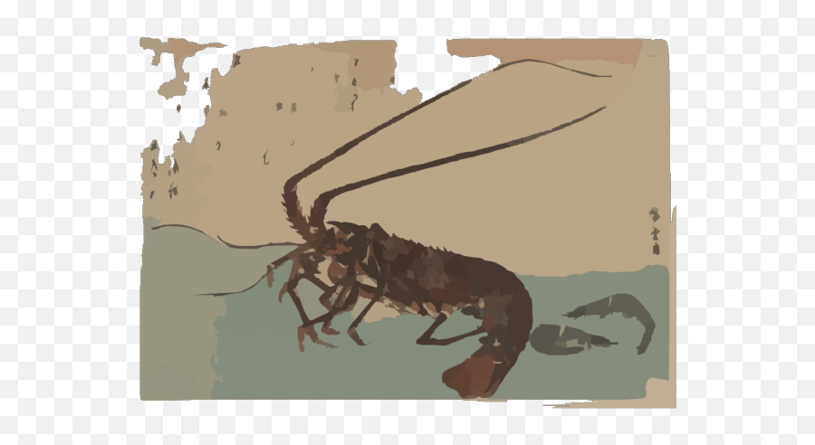 Shrimp And Lobster - Lobster And Shrimps Hiroshige Emoji,Emoji Day Lobster