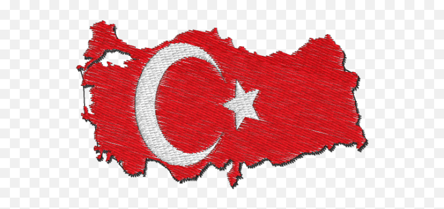 Matriz De Bordado Bandeira Da Turquia - Turkish Flag Emoji,Emoticon Bandeira Do Brasil