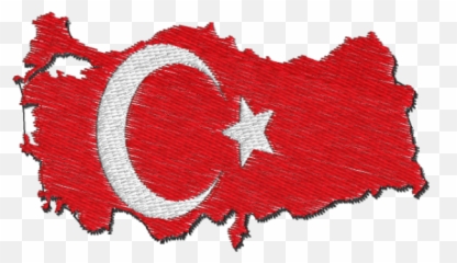 Matriz De Bordado Bandeira Da Turquia - Turkish Flag Emoji,Emoticon Bandeira Do Brasil